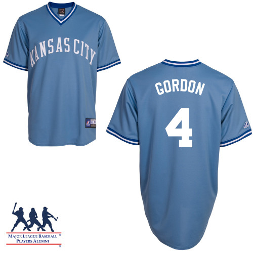 Alex Gordon #4 Youth Baseball Jersey-Kansas City Royals Authentic Alternate 1 Blue Cool Base MLB Jersey
